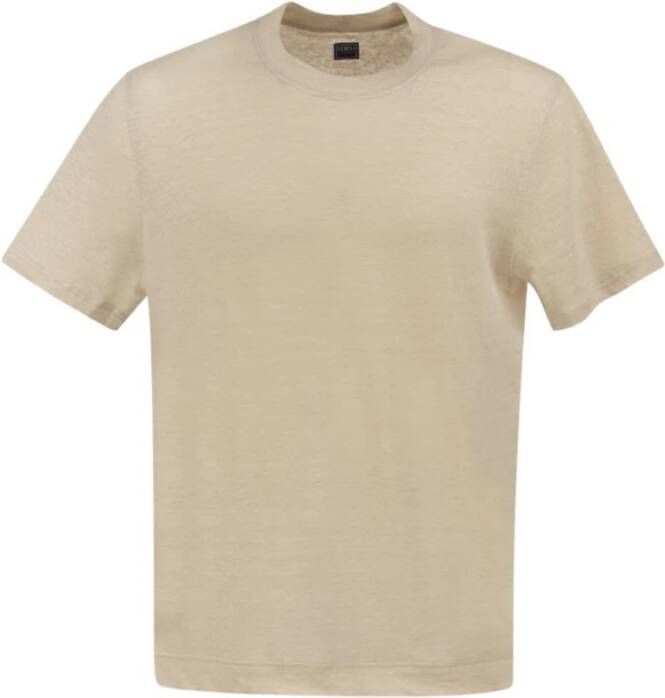 Fedeli T-Shirts Beige Heren