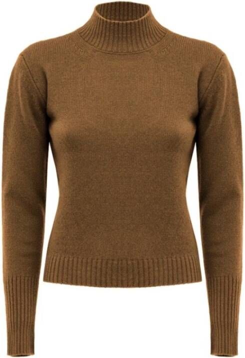 Federica Tosi Cut-out detail knitted top Bruin Dames