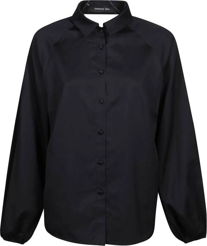 Federica Tosi Long Sleeve Shirt Zwart Dames