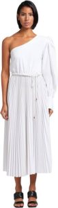 Federica Tosi Monospalla dress with pleated skirt Wit Dames