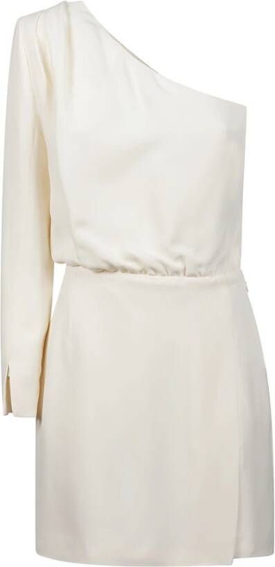 Federica Tosi One-Shoulder Mini Dress Wit Dames