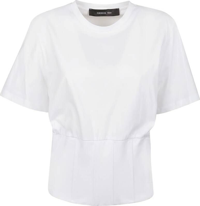 Federica Tosi Pannelled T-Shirt Wit Dames