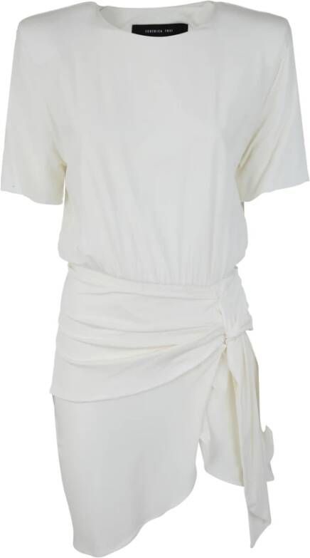 Federica Tosi Short Sleeves Crew Neck Mini Dress White Dames
