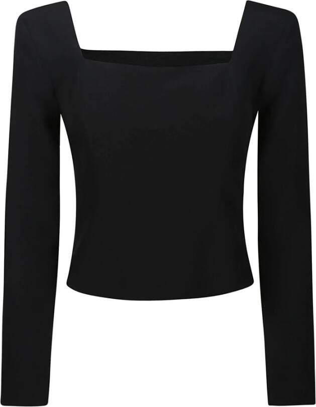 Federica Tosi Square Neck Sweater Zwart Dames
