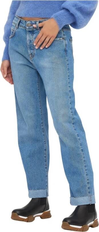 Federica Tosi Straight Jeans Blauw Dames