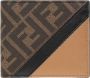 Fendi Bruine Bifold Portemonnee met Multicolor FF Diagonaal Monogram Bruin Heren - Thumbnail 1