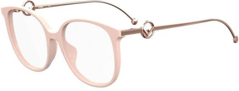 Fendi Vierkante Acetaat Bril Beige Unisex