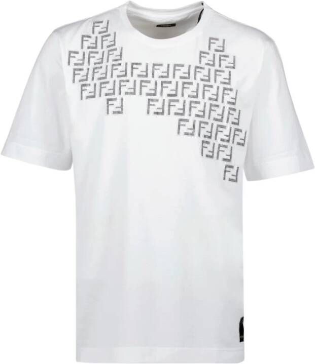Fendi Bruine Vos T-Shirt White Heren