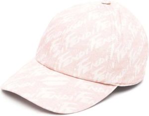 Fendi Cap with logo print Roze Dames
