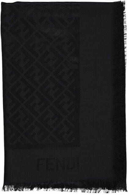 Fendi Sjaal met monogram Black Dames