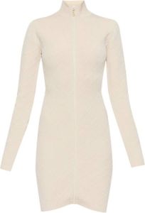 Fendi Dress with stand collar Beige Dames