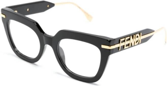 Fendi Stijlvolle zwarte optische monturen voor vrouwen Zwart Dames