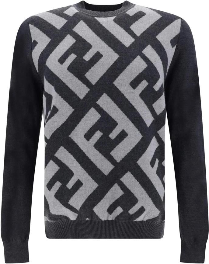 Vintage Sweater Wollen Logo Trui met Geribbelde Details - Foto 2