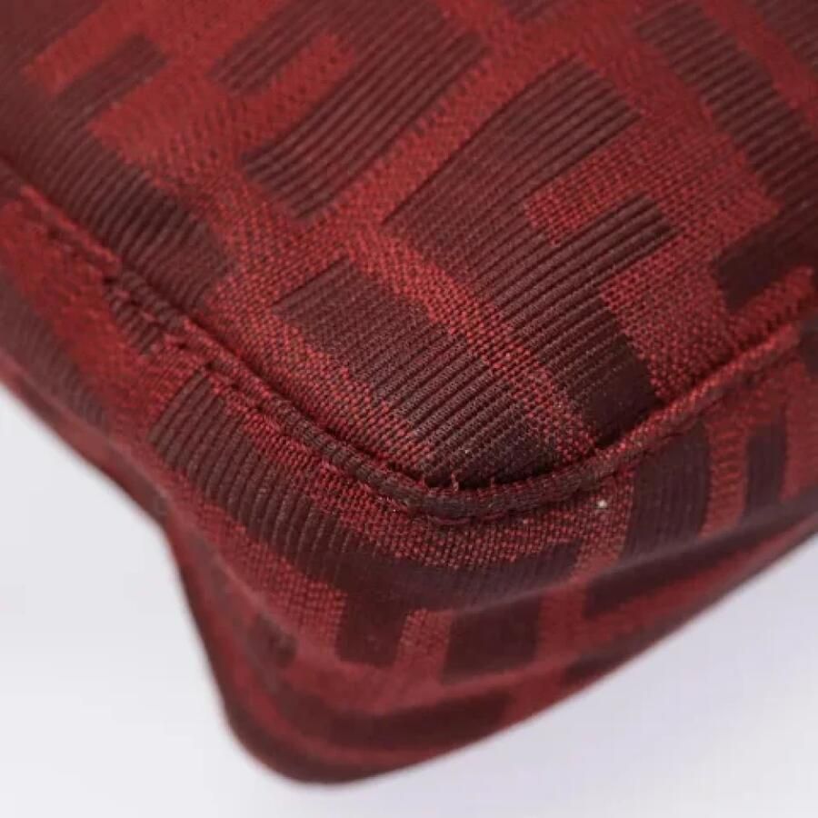 Fendi Vintage Pre-owned Canvas clutches Red Dames - Foto 4