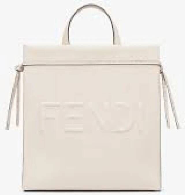 Fendi Ivory Shopper Tassen Beige