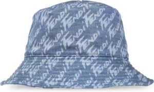 Fendi Hat with logo Blauw Dames