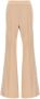 Fendi Hoge Taille Logo-Tape Flared Track Pants Beige Dames - Thumbnail 1