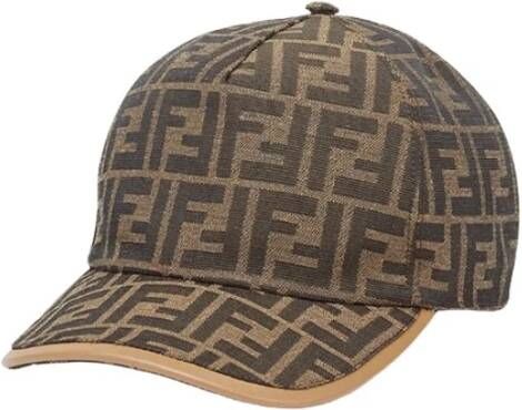 Fendi Jacquard Baseballpet Bruin Heren