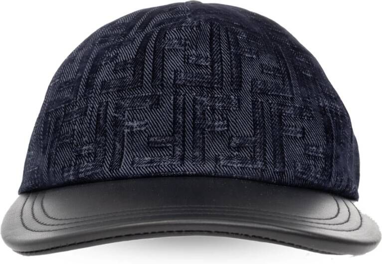Fendi Monogrammed baseball cap Blauw Heren