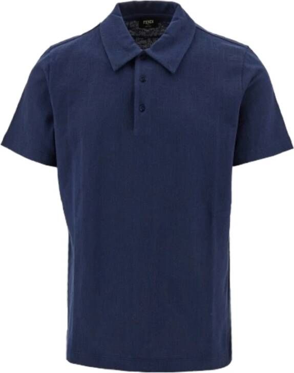 Fendi Polo Shirts Blauw Heren