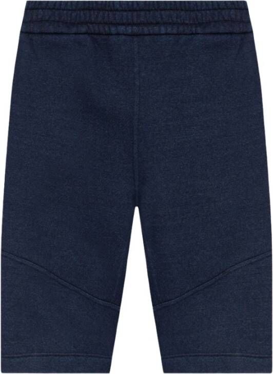 Fendi Shorts met logo Blauw Heren