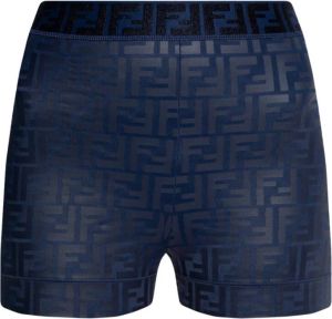 Fendi Shorts with monogram Blauw Dames