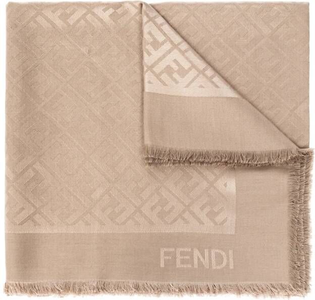 Fendi Sjaal met monogram Beige Dames