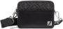 Fendi Zwarte Leren Crossbody Tas met FF Metalen Appliqué Black - Thumbnail 1