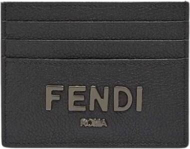 Fendi Stijlvolle Kaarthouder Etui Zwart Heren