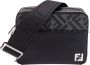 Fendi Stijlvolle leren cross body tas met FF-inzetstuk Zwart Heren - Thumbnail 1