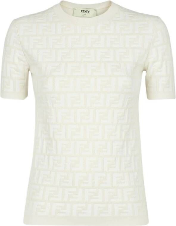 Fendi Stijlvolle T-shirt voor vrouwen Wit Dames