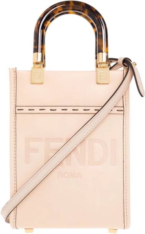 Fendi Sunshine Mini -schoudertas Roze Dames