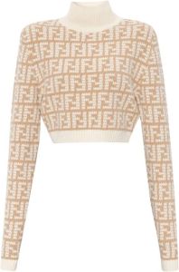 Fendi Sweater with standing collar Beige Dames