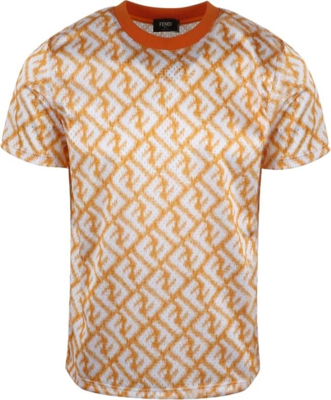Fendi T-shirt Oranje Heren