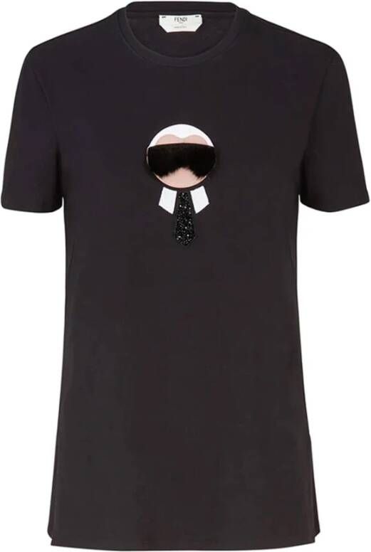Fendi T-shirt Zwart Dames