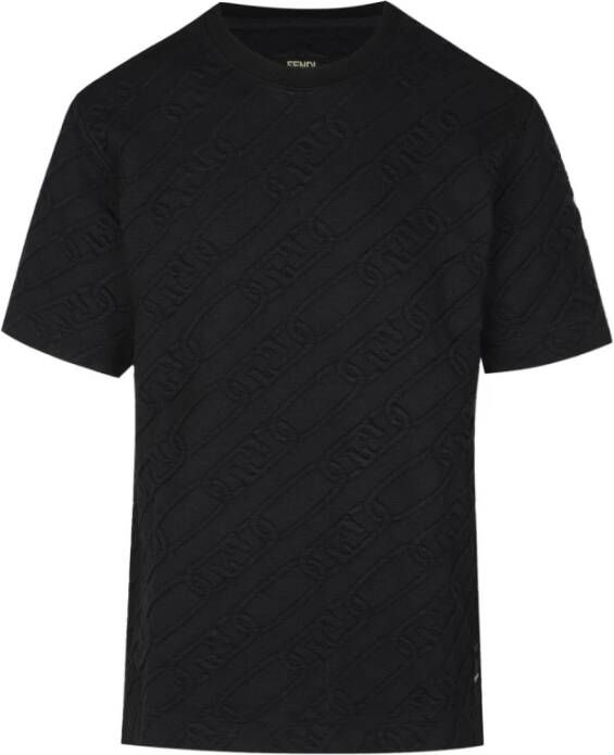 Fendi T-shirt Zwart Heren