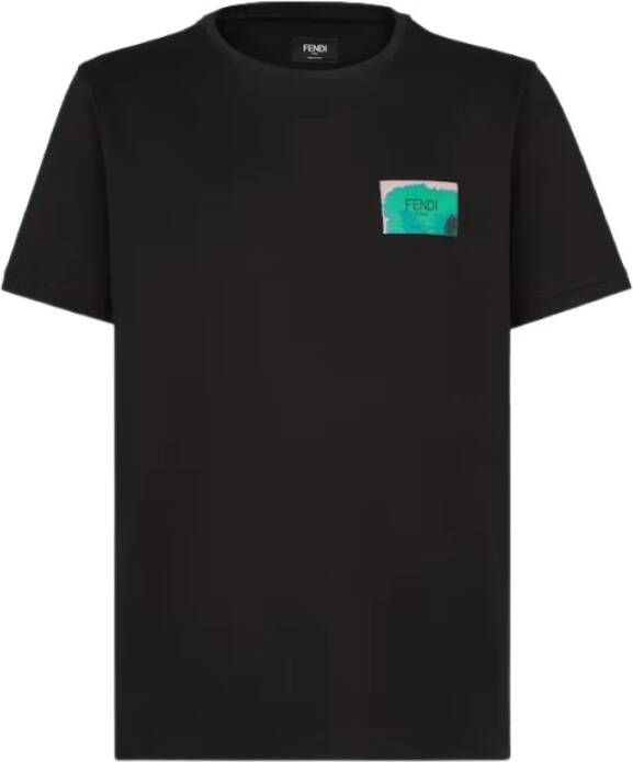 Fendi T-Shirts Zwart Heren