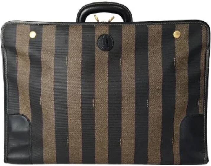 Fendi Vintage Handtassen met tweedehands gecoate canvas Bruin Dames