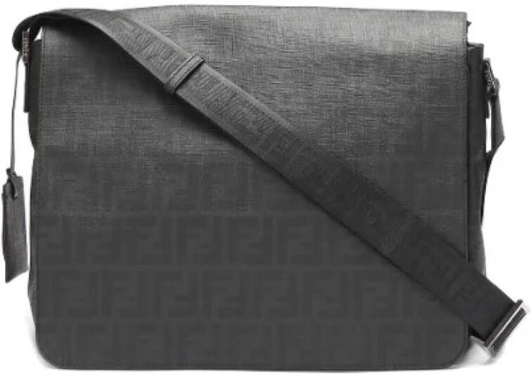 Fendi Vintage Pre-eigendom canvas crossbody-bags Zwart Dames