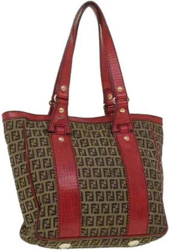 Fendi Vintage Pre-eigendom canvas Fendi-bags Beige Dames