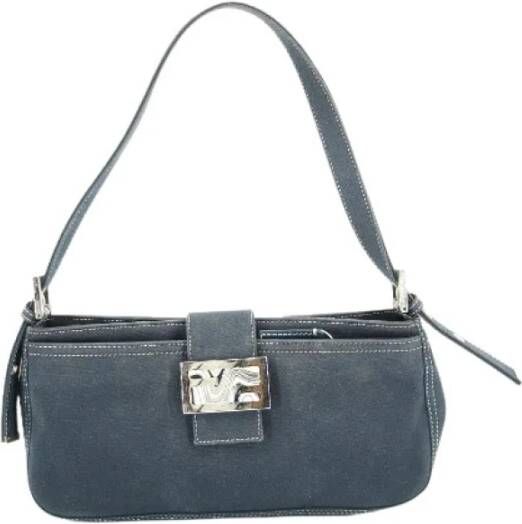 Fendi Vintage Pre-eigendom canvas Fendi-bags Blauw Dames