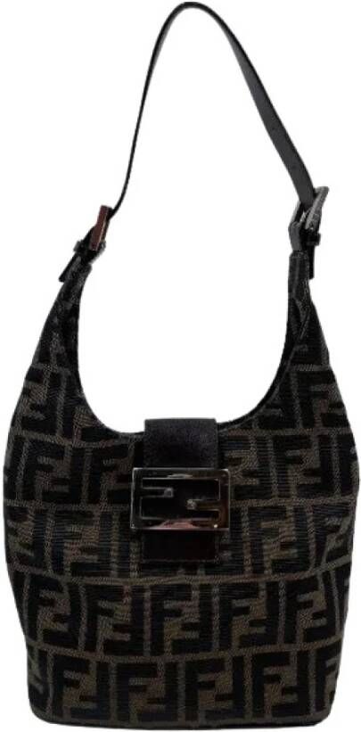 Fendi Vintage Pre-eigendom canvas Fendi-bags Bruin Dames