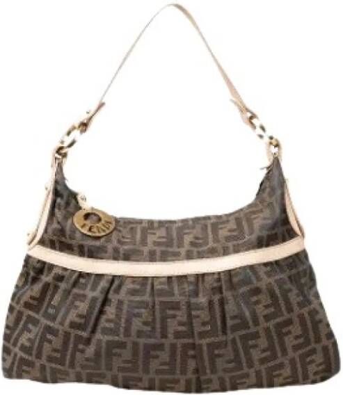 Fendi Vintage Pre-eigendom canvas Fendi-bags Bruin Dames