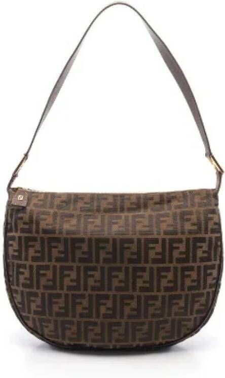 Fendi Vintage Pre-eigendom canvas Fendi-bags Bruin Dames