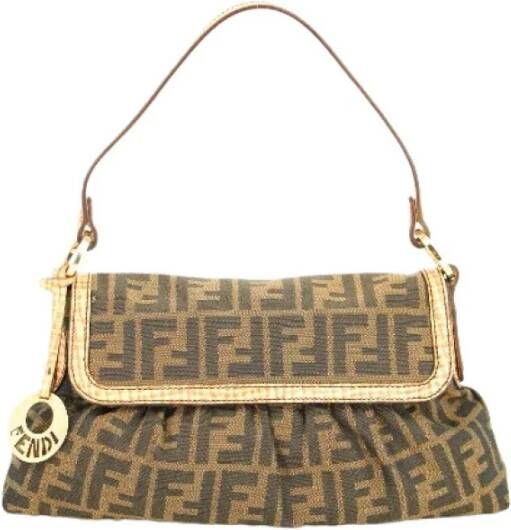 Fendi Vintage Pre-eigendom canvas Fendi-bags Bruin Dames