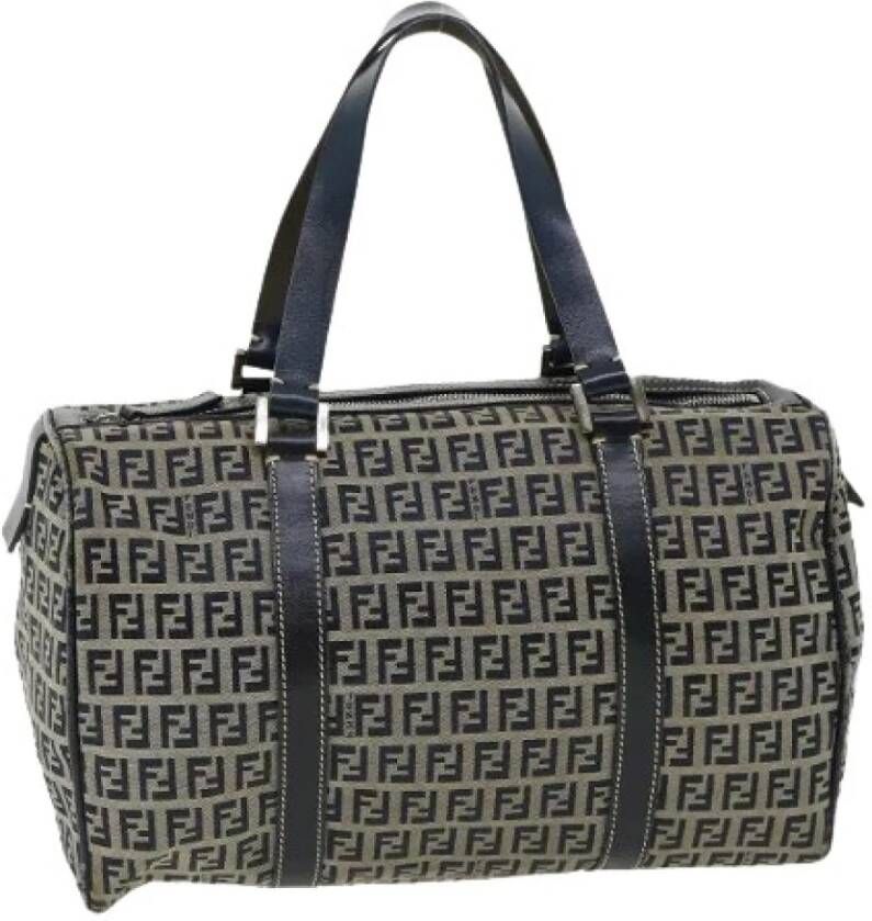 Fendi Vintage Pre-eigendom canvas Fendi-bags Grijs Dames