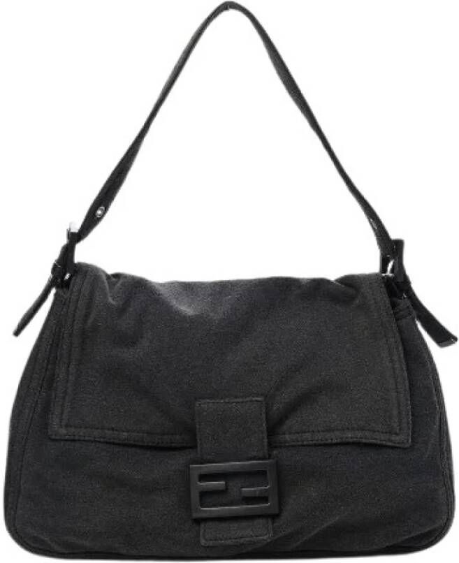 Fendi Vintage Pre-eigendom canvas Fendi-bags Grijs Dames