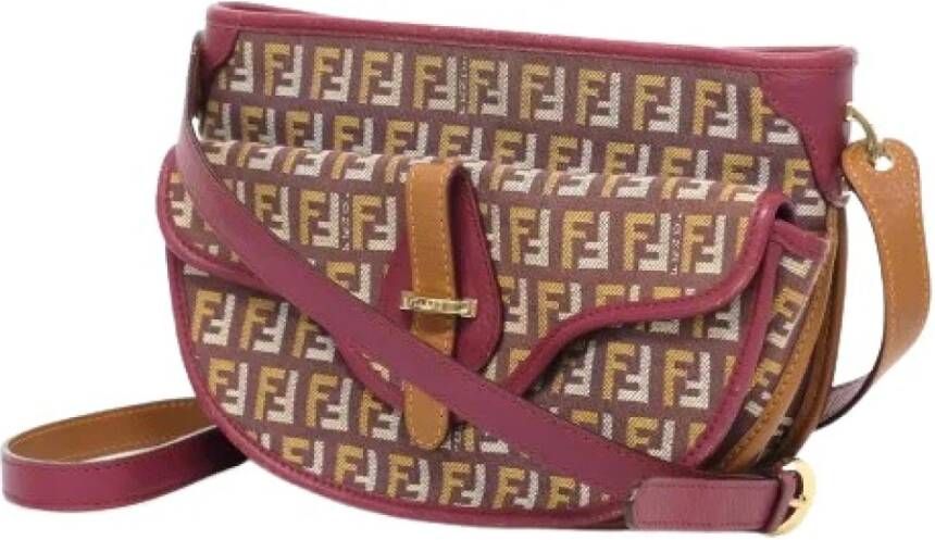 Fendi Vintage Pre-eigendom canvas Fendi-bags Purple Dames
