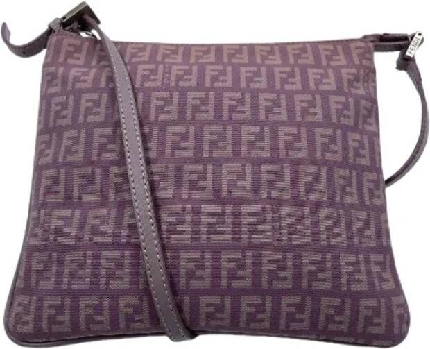 Fendi Vintage Pre-eigendom canvas Fendi-bags Paars Dames