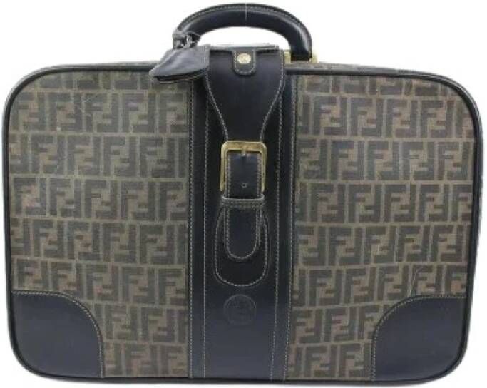 Fendi Vintage Pre-eigendom canvas Fendi-bags Zwart Dames